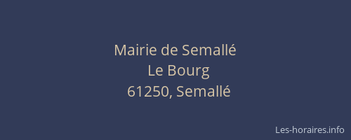 Mairie de Semall&eacute;