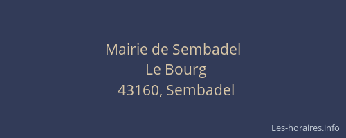Mairie de Sembadel