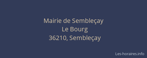 Mairie de Semble&ccedil;ay