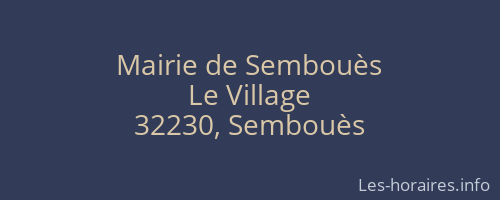 Mairie de Sembouès