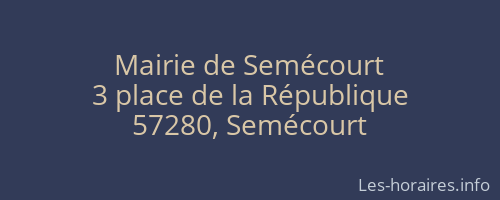 Mairie de Semécourt