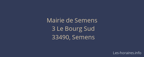 Mairie de Semens