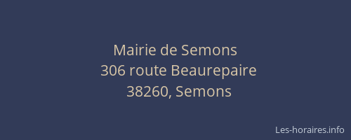 Mairie de Semons