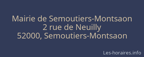 Mairie de Semoutiers-Montsaon