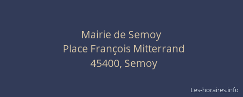 Mairie de Semoy