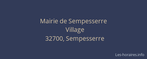 Mairie de Sempesserre