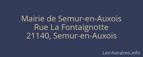 Mairie de Semur-en-Auxois