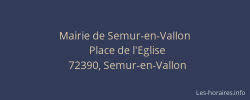 Mairie de Semur-en-Vallon