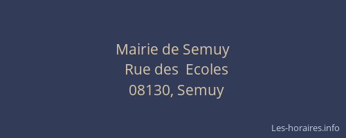 Mairie de Semuy
