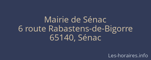 Mairie de Sénac