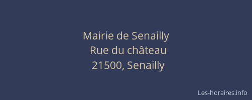Mairie de Senailly