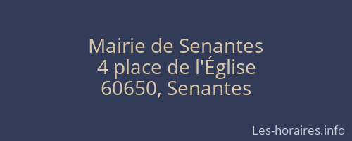 Mairie de Senantes