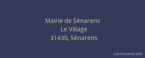 Mairie de Sénarens