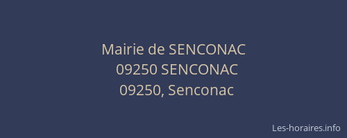 Mairie de SENCONAC