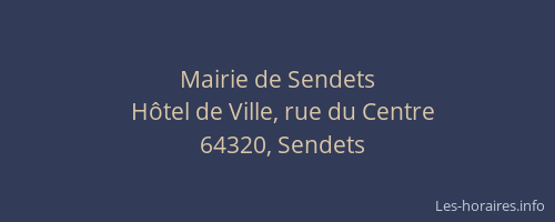 Mairie de Sendets
