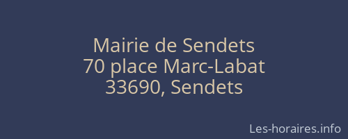 Mairie de Sendets