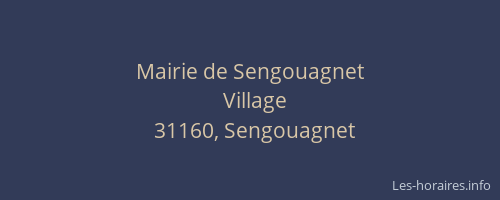 Mairie de Sengouagnet