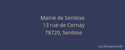 Mairie de Senlisse