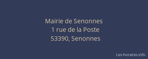 Mairie de Senonnes