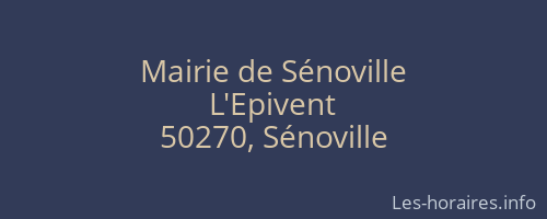 Mairie de Sénoville