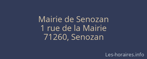 Mairie de Senozan