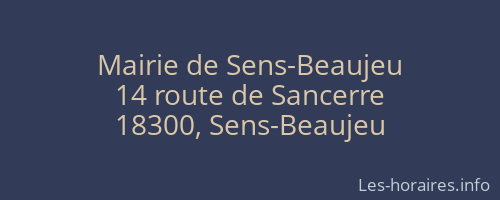 Mairie de Sens-Beaujeu