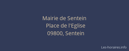Mairie de Sentein