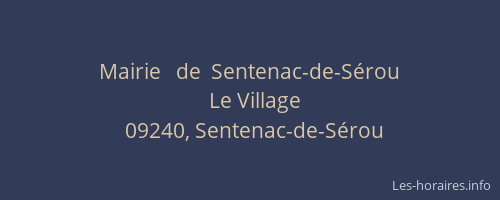 Mairie   de  Sentenac-de-Sérou