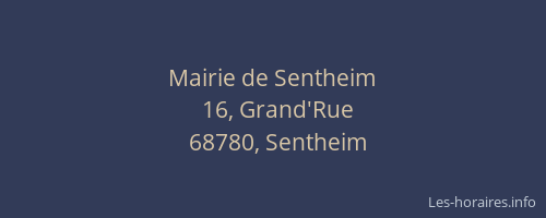 Mairie de Sentheim