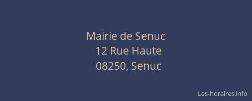 Mairie de Senuc