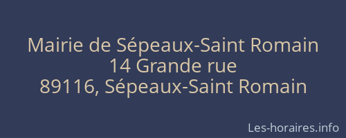 Mairie de Sépeaux-Saint Romain