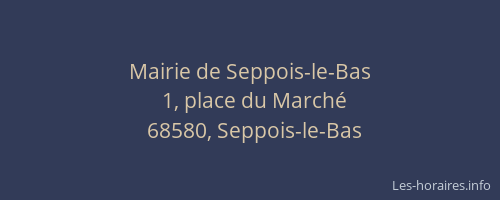 Mairie de Seppois-le-Bas