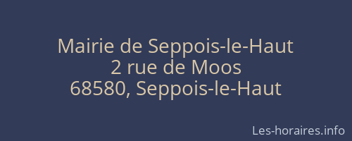 Mairie de Seppois-le-Haut