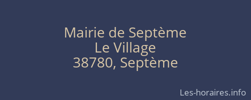 Mairie de Septème