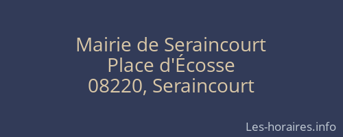 Mairie de Seraincourt
