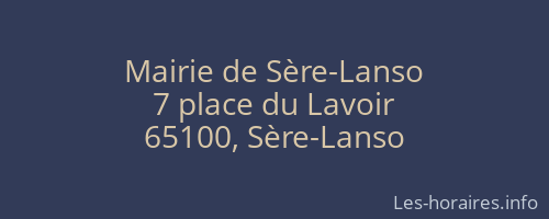 Mairie de Sère-Lanso