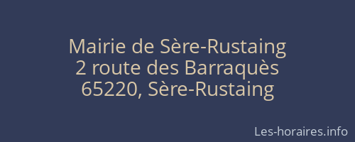Mairie de Sère-Rustaing