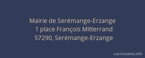 Mairie de Ser&eacute;mange-Erzange