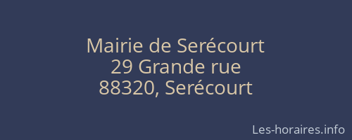 Mairie de Serécourt