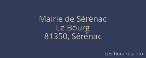 Mairie de Sérénac