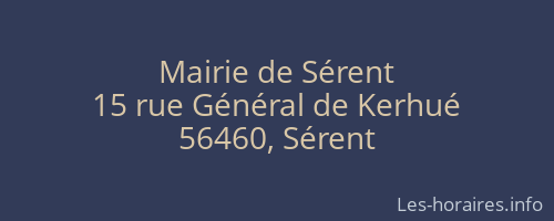 Mairie de Sérent