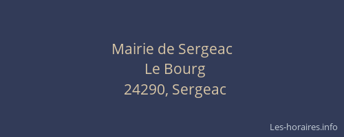 Mairie de Sergeac