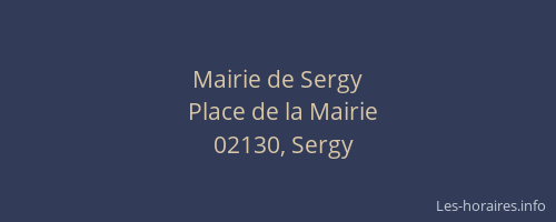Mairie de Sergy