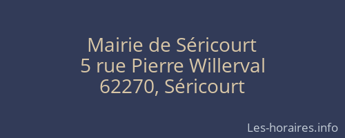 Mairie de Séricourt