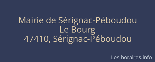 Mairie de Sérignac-Péboudou