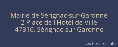Mairie de Sérignac-sur-Garonne