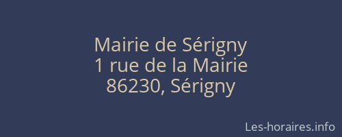 Mairie de Sérigny