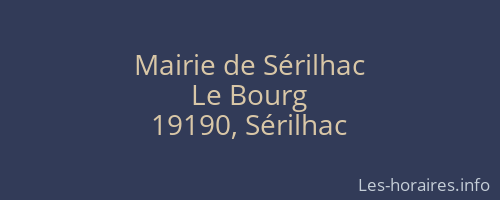 Mairie de Sérilhac