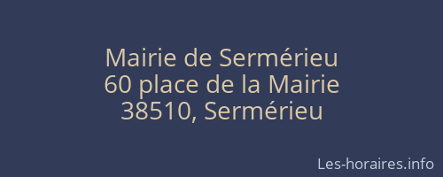 Mairie de Sermérieu