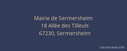 Mairie de Sermersheim